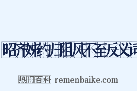 昭齐姊约归阻风不至反义词是什么意思的图片